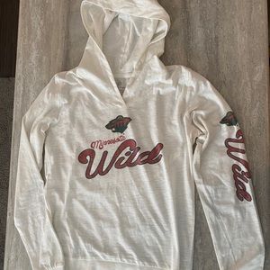 White Minnesota Wild lightweight women’s hoodie